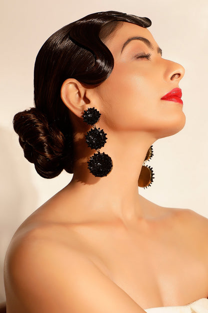 Sequin Bloom Dangler Earrings 