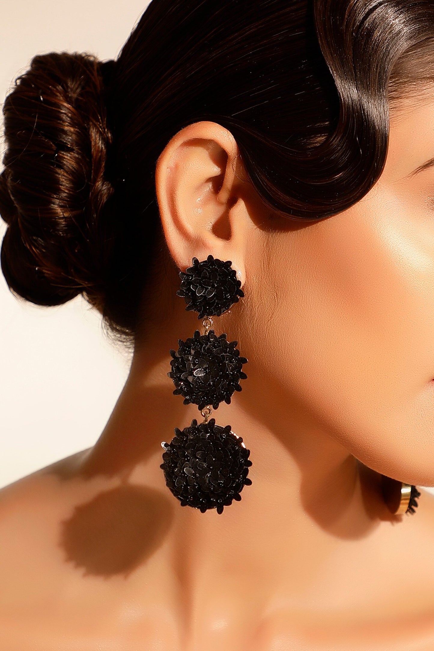 Sequin Bloom Dangler Earrings 