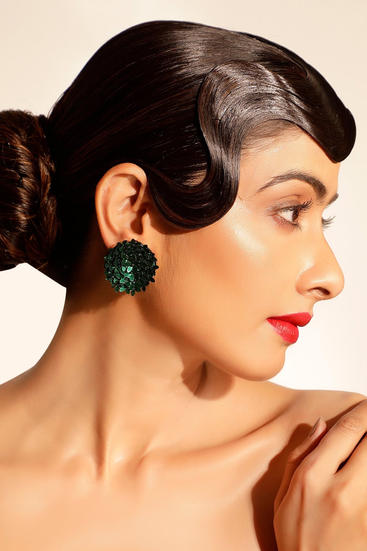 Petal Blossom Sequin Studs 