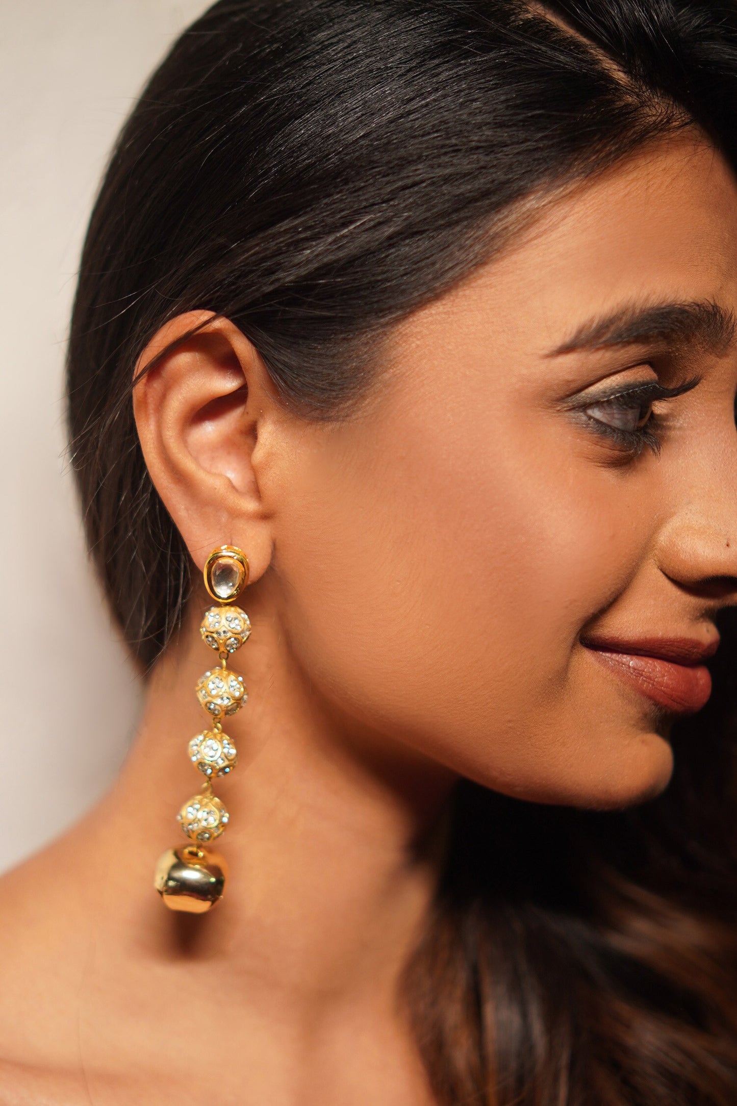 Diamond Studded Drop Earrings 