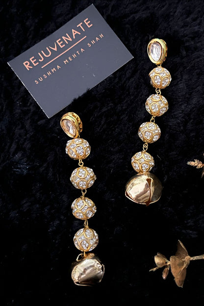 Diamond Studded Drop Earrings 
