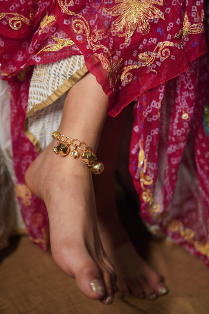 Ghungroo Kundan Anklet 