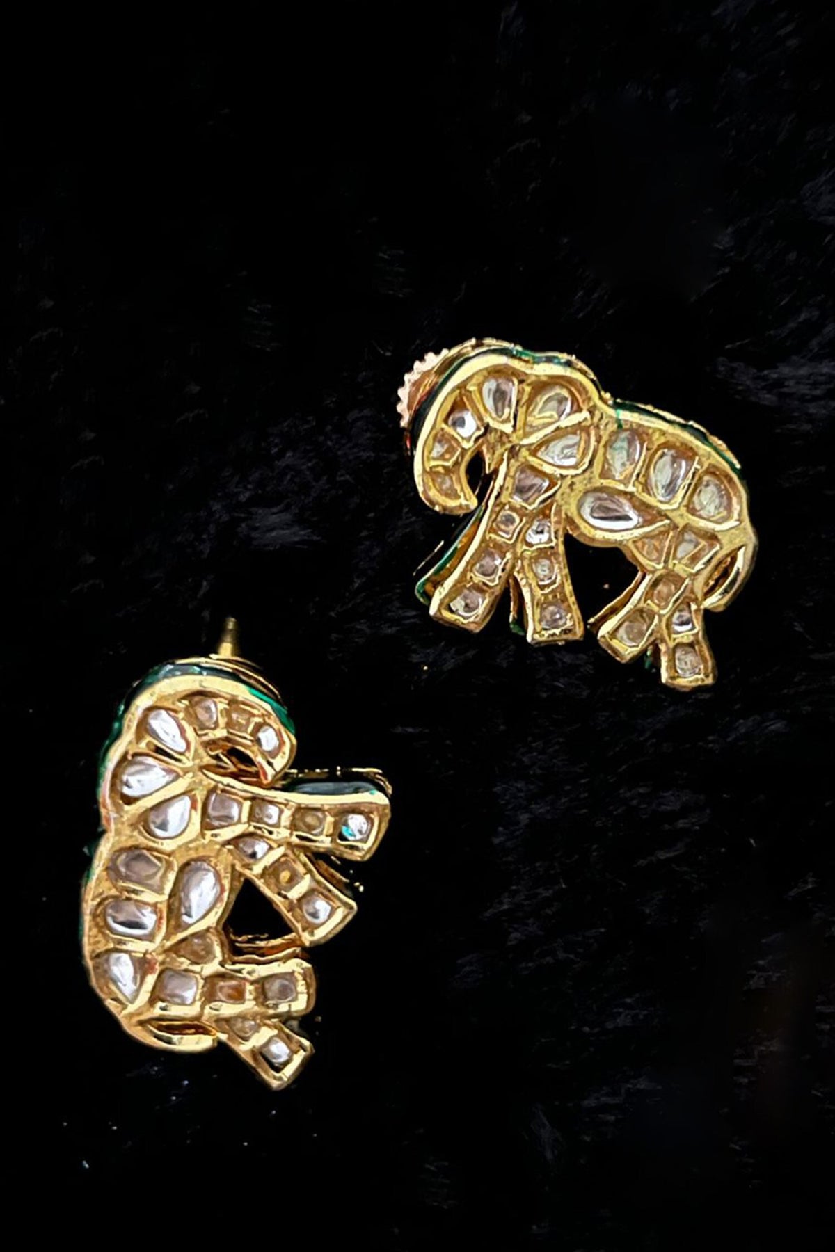 Gajraj Elephant Shaped Studs 
