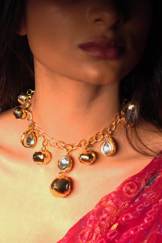 Kundan Ghungroo Pendant Necklace 