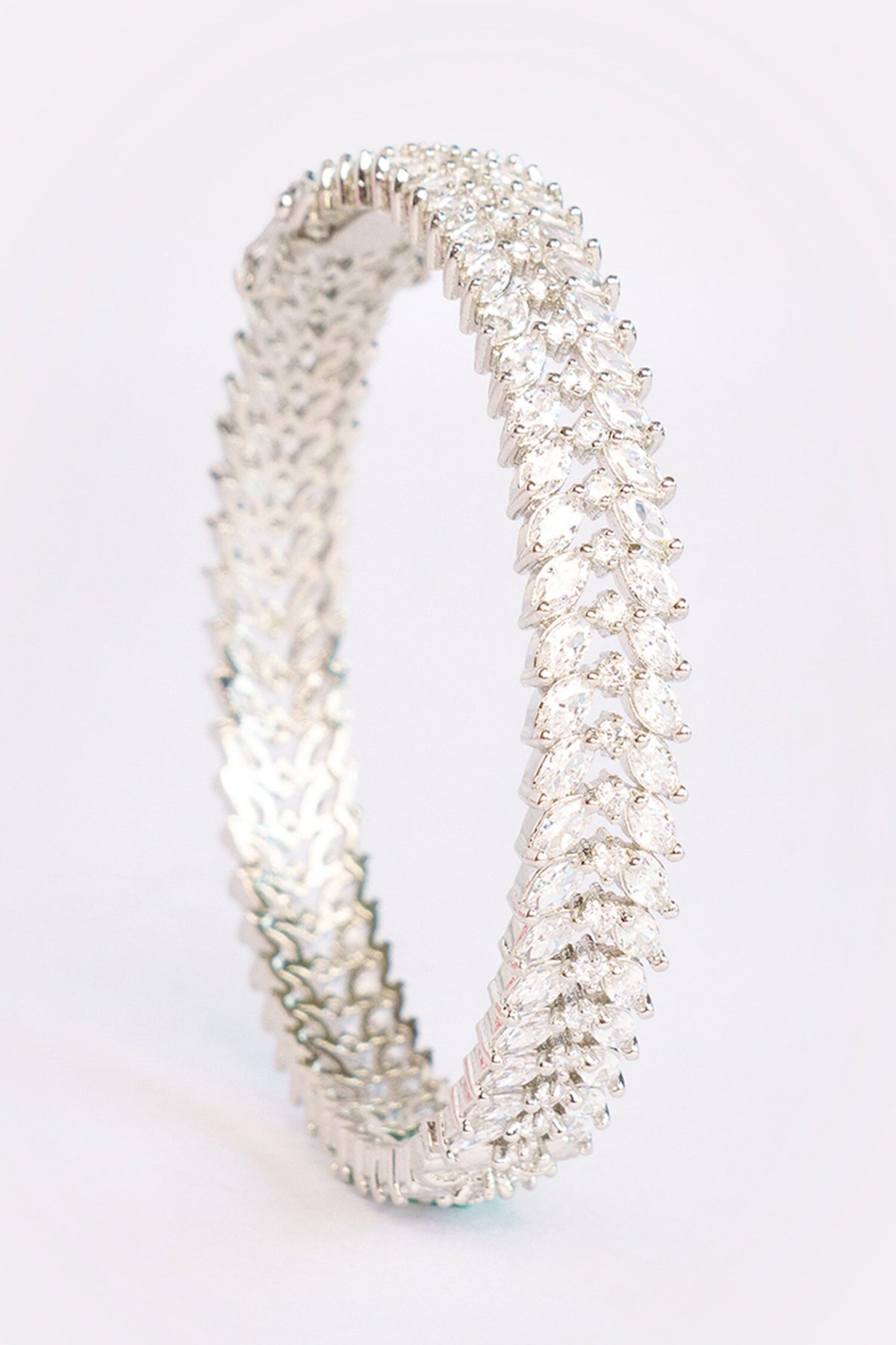 Faux Diamond Embellished Bangles Set 