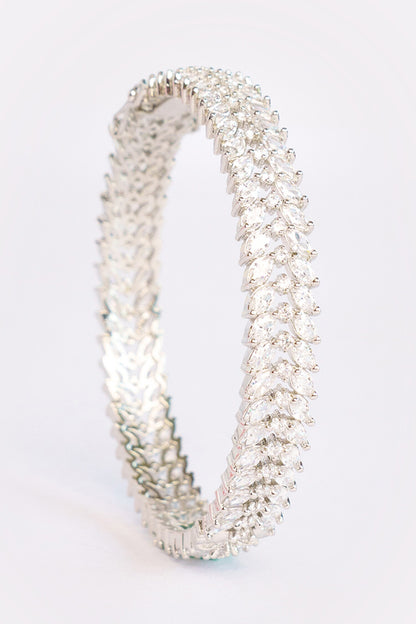 Faux Diamond Embellished Bangles Set 