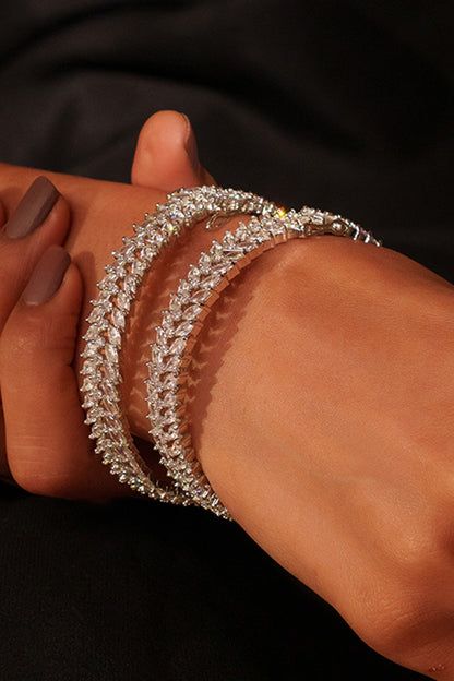Faux Diamond Embellished Bangles Set 