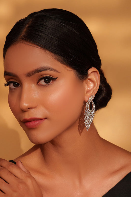 Faux Diamond Stone Dangler Earrings 