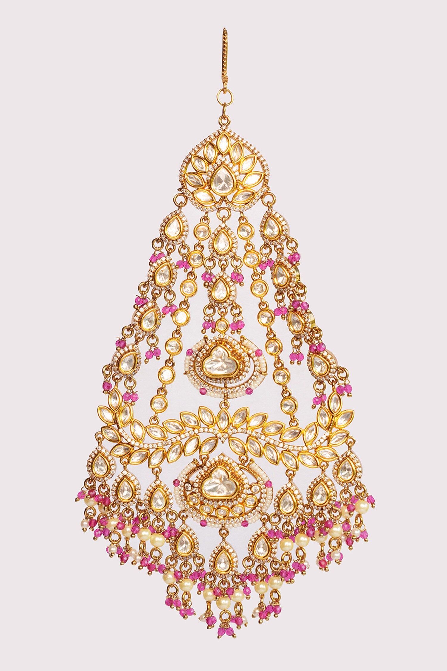Gold Two Tone Kundan Passa 