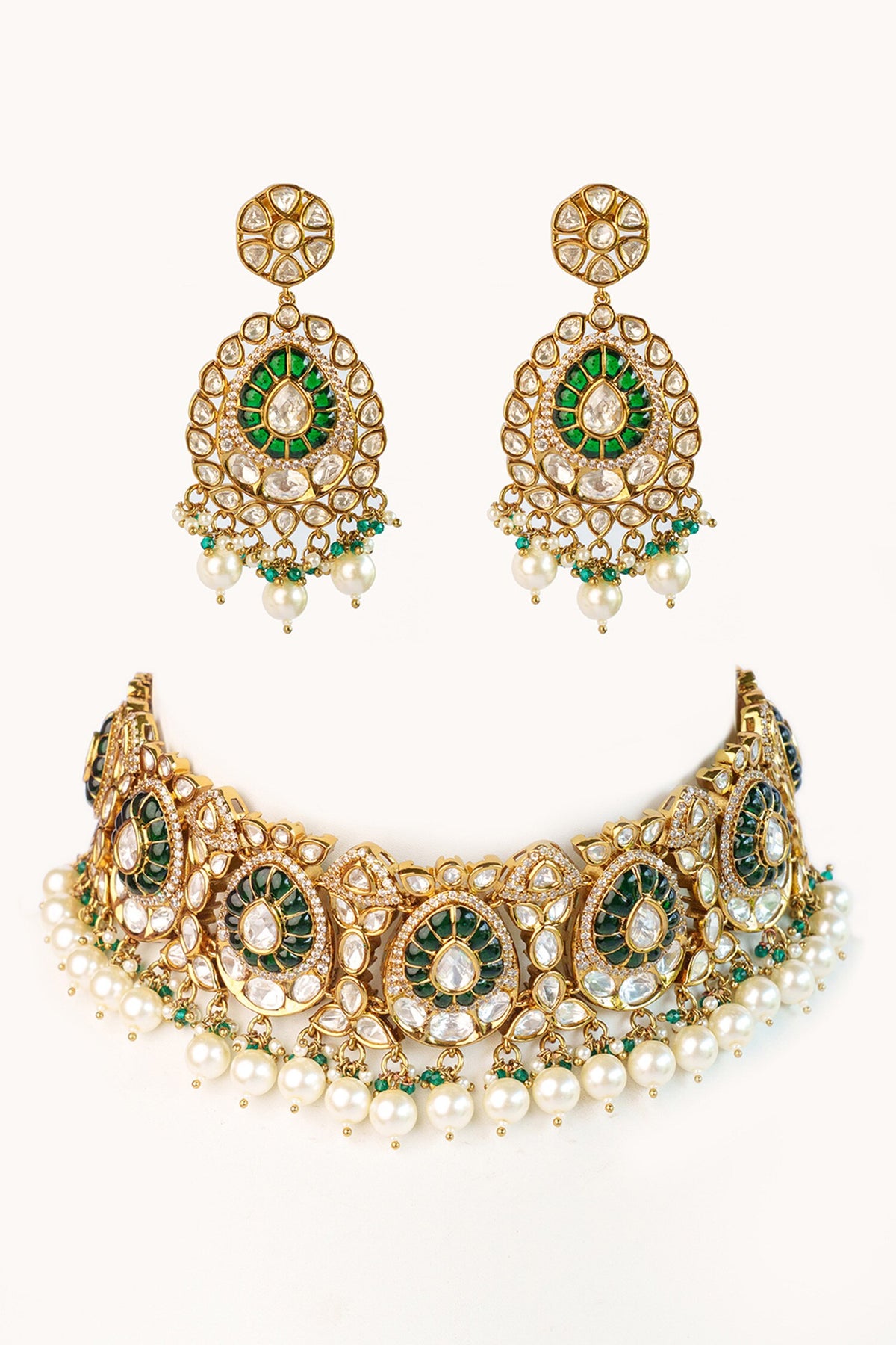 Floret Cutwork Choker Set 