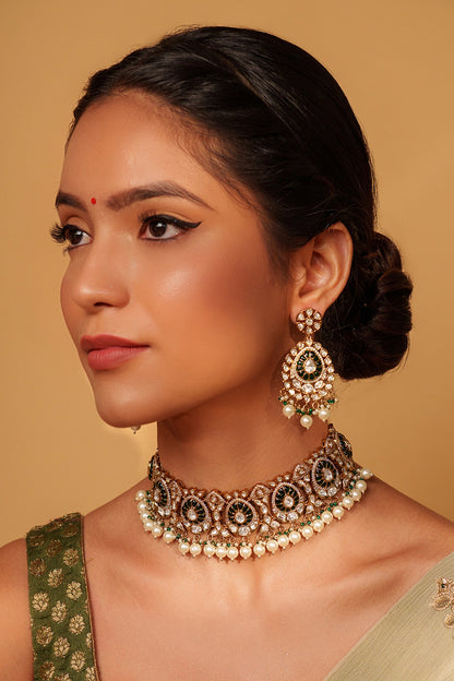 Floret Cutwork Choker Set 
