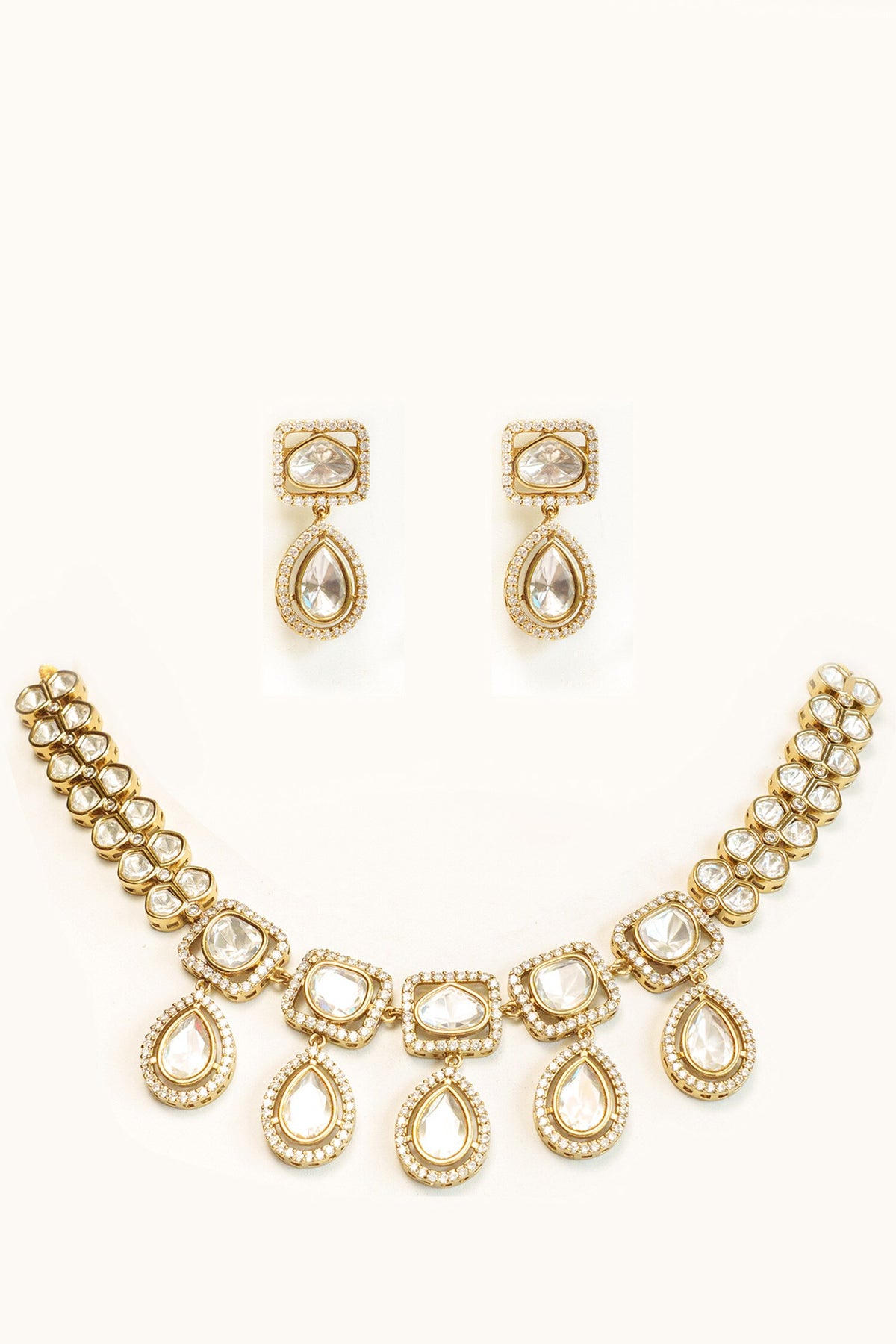 Geometric Polki Kundan Choker Set 