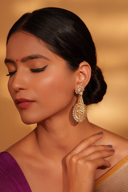 Kundan Stone Dangler Earrings 