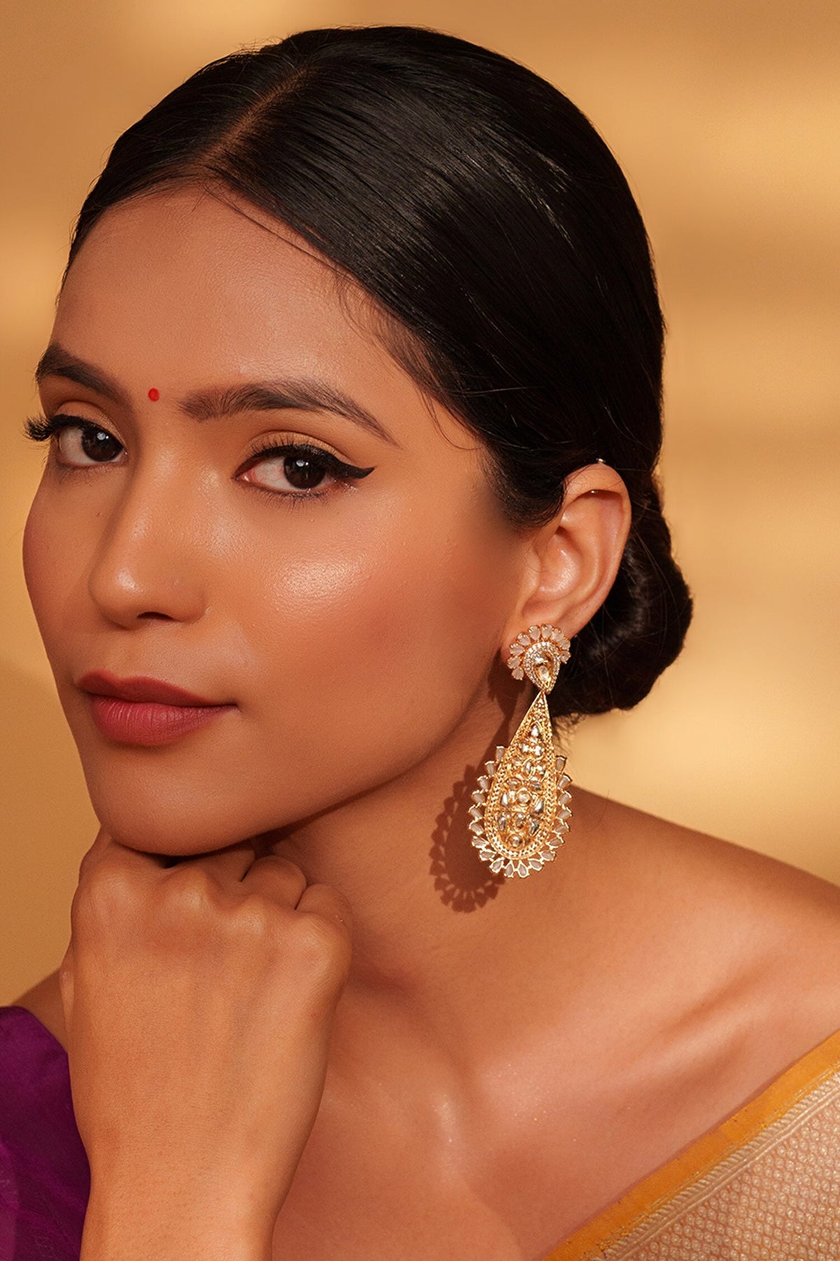 Kundan Stone Dangler Earrings 