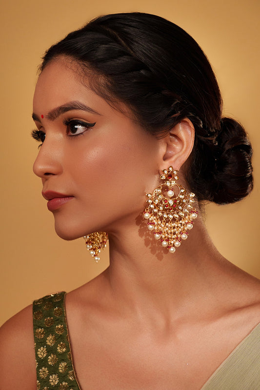 Kundan Stone Embellished Danglers 