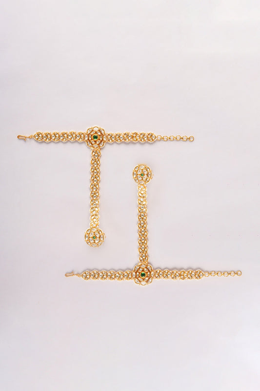Kundan Polki Haathphool Set 