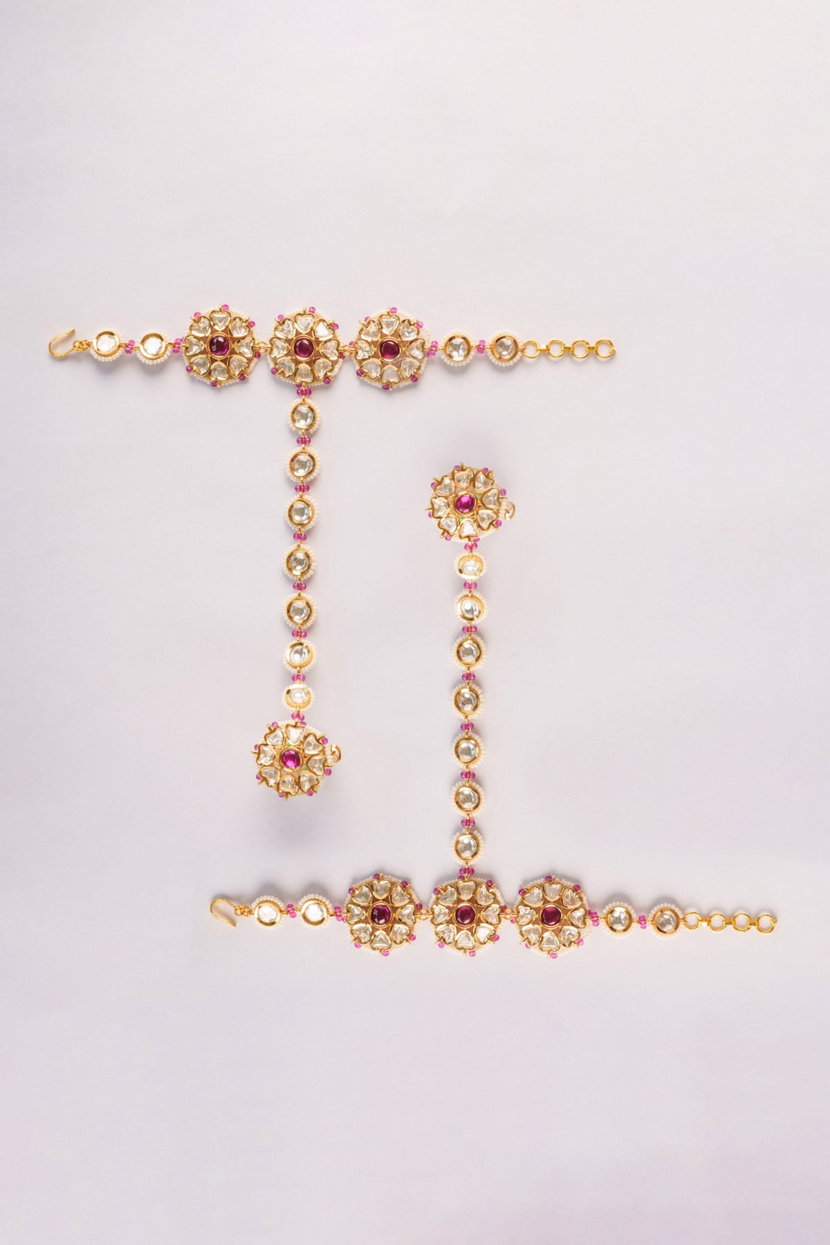 Kundan Polki Studded Haathphool Set 