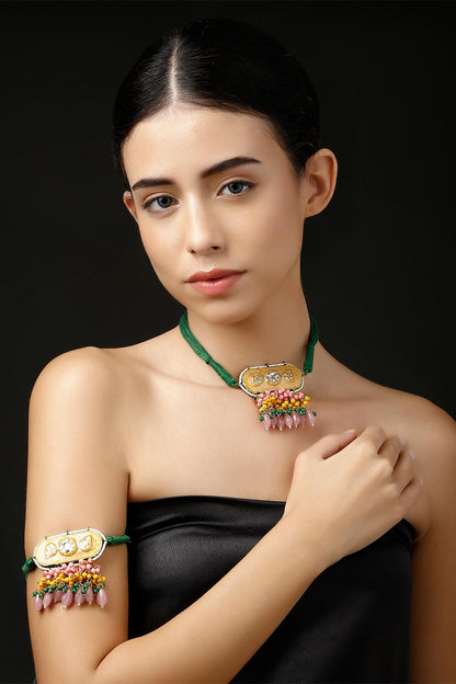 Gold Plated Geometric Bajuband 