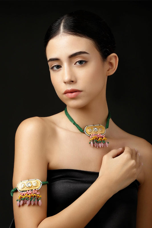 Gold Plated Geometric Bajuband 