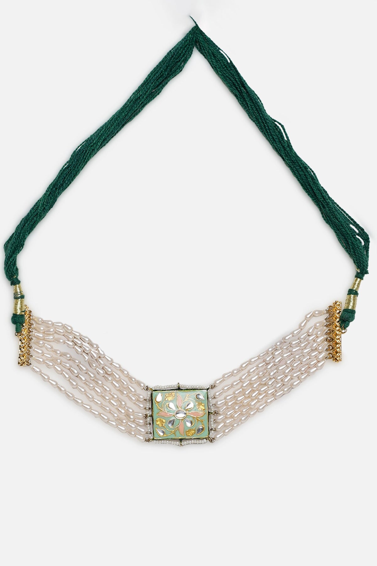 Kundan Pearl Embellished Choker 