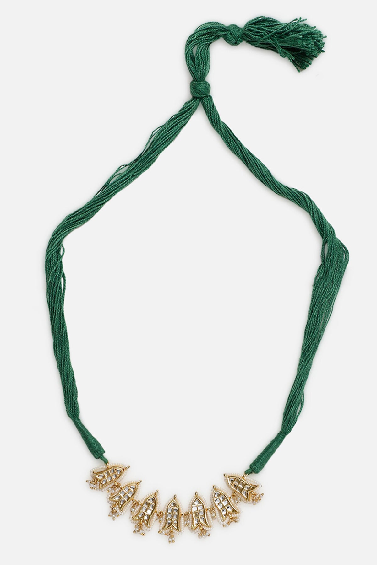 Geometric Cutwork Gold Choker 