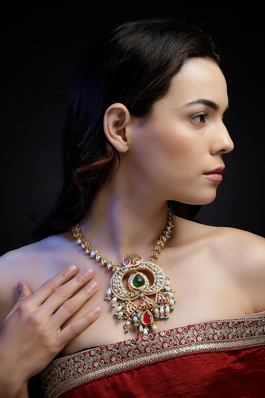Gold Plated Fusion Pendant Necklace 