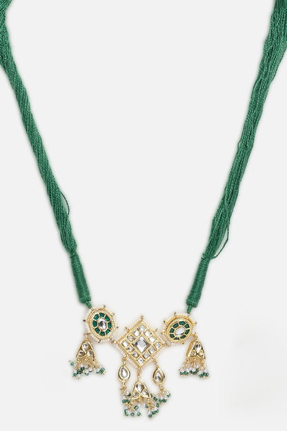 Geometric Kundan Pearl Choker 