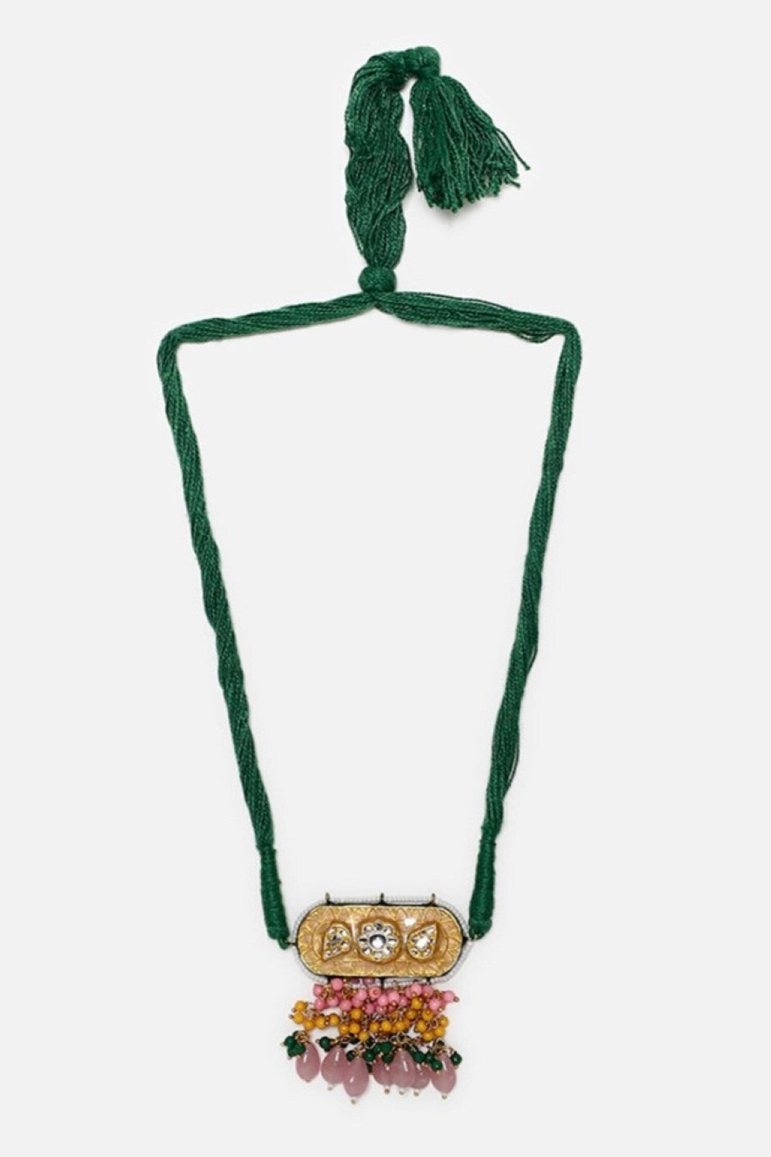 Bagh-e-Zamurd Embellished Pendant Necklace 