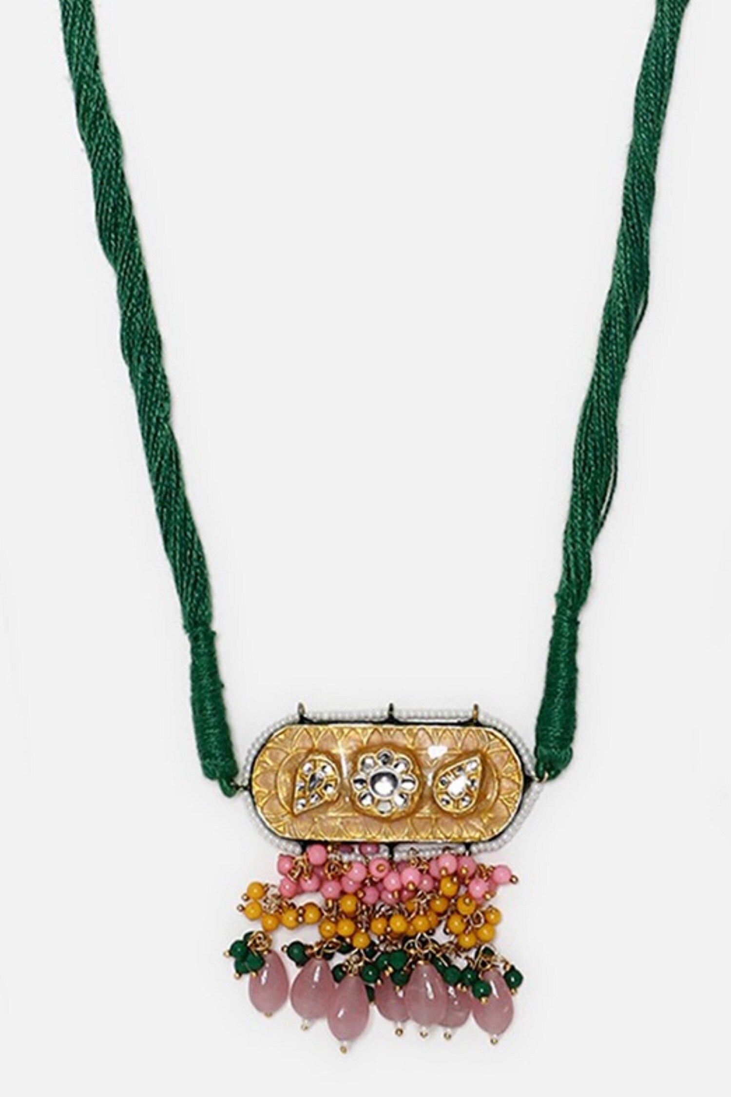 Bagh-e-Zamurd Embellished Pendant Necklace 