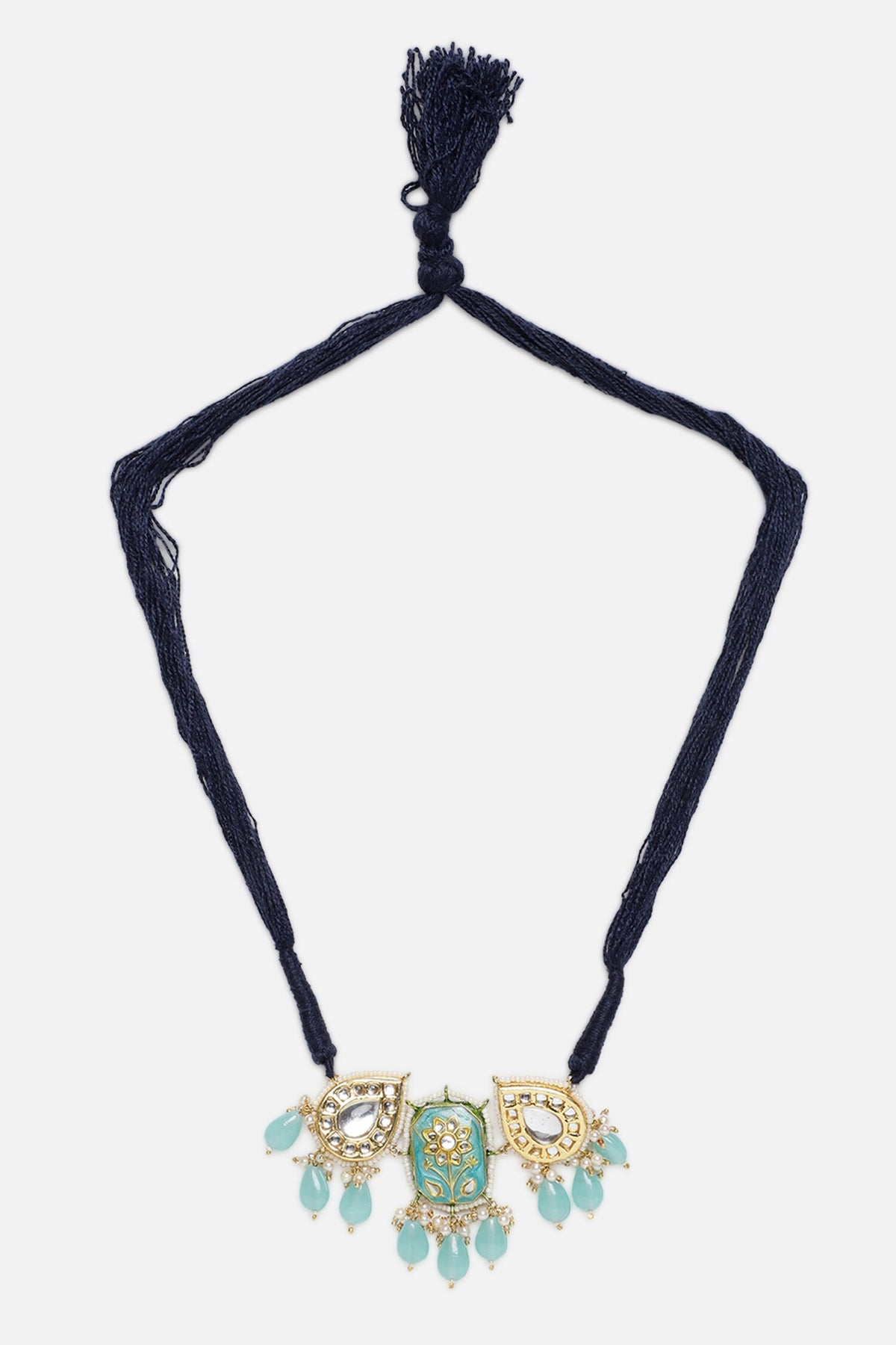 Geometric Kundan Pearl Choker 