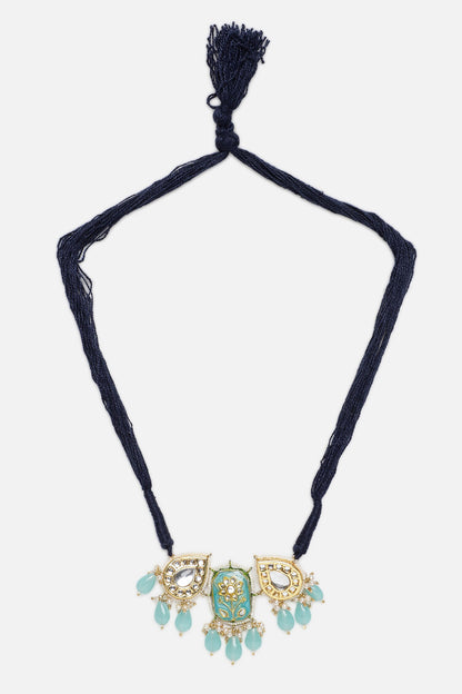 Geometric Kundan Pearl Choker 