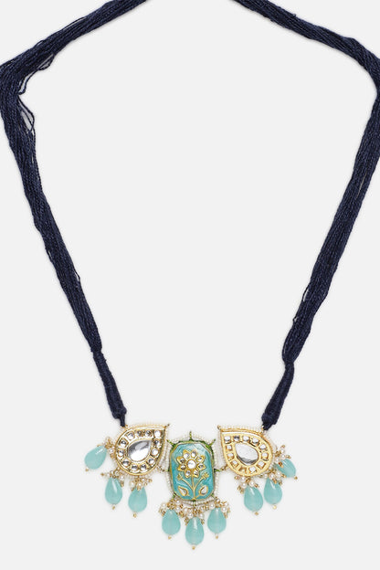 Geometric Kundan Pearl Choker 