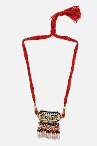 Embellished Necklace with Geometric Motifs 