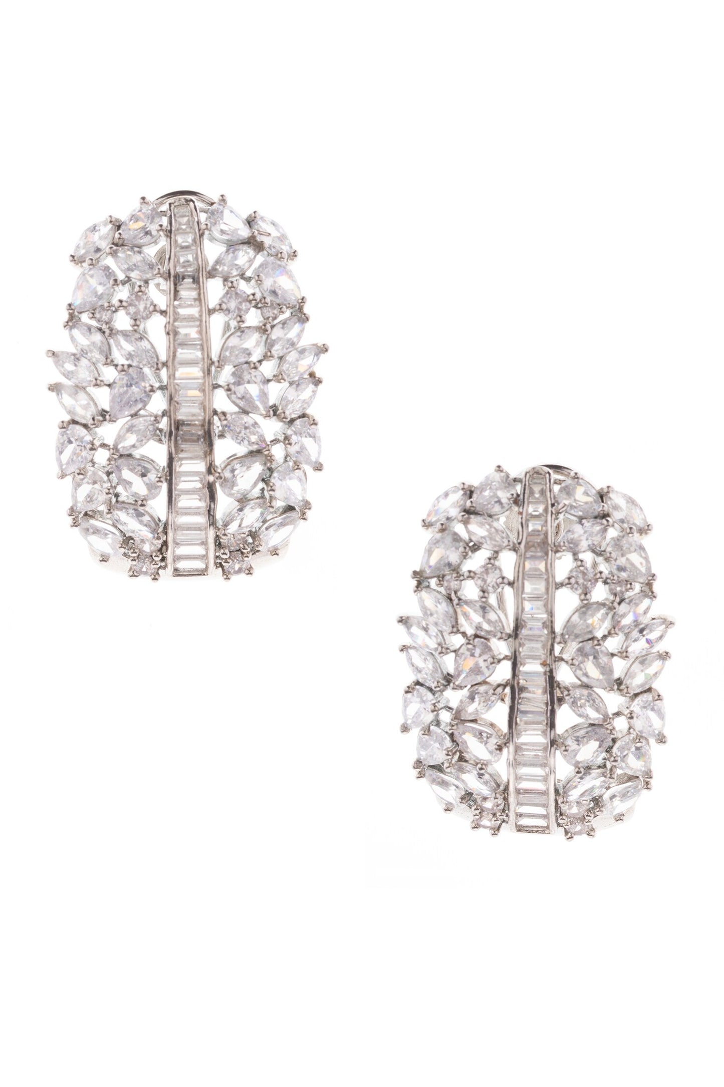 Queens Cascade Diamond Studded Hoops 