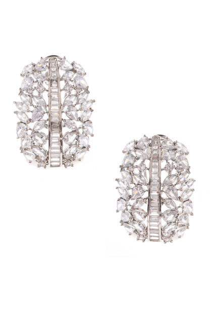 Queens Cascade Diamond Studded Hoops 