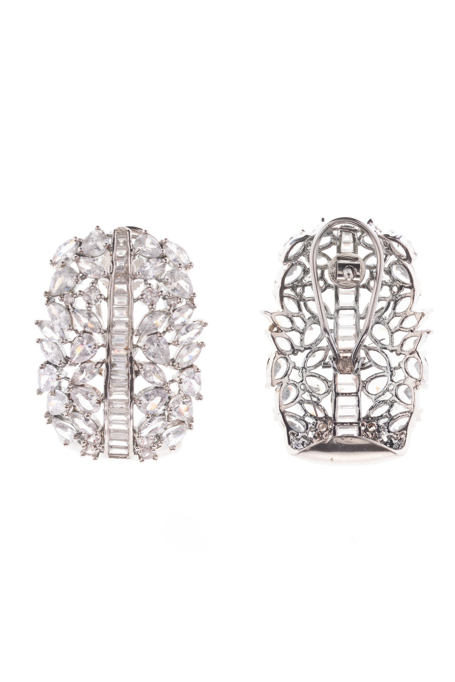 Queens Cascade Diamond Studded Hoops 