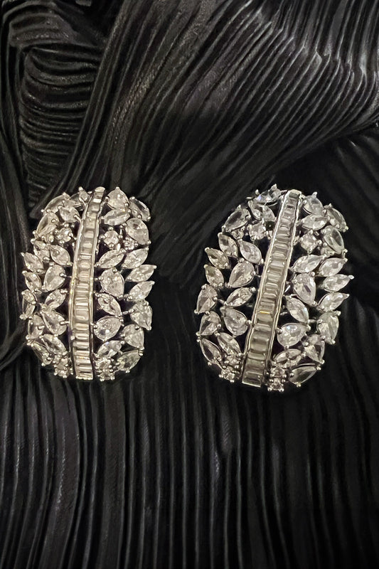 Queens Cascade Diamond Studded Hoops 