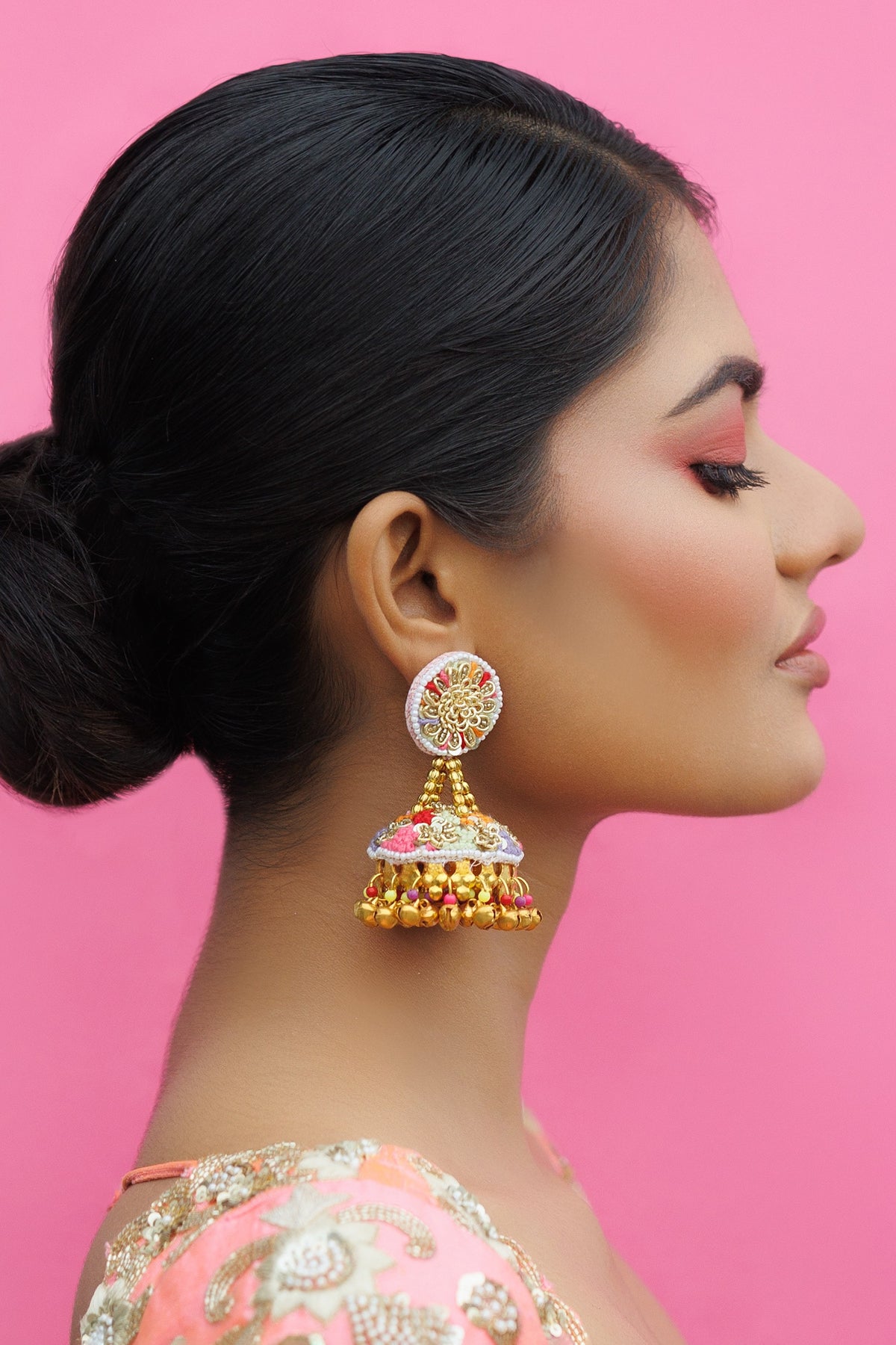 Bloom Ghungroo Tassel Necklace Set 