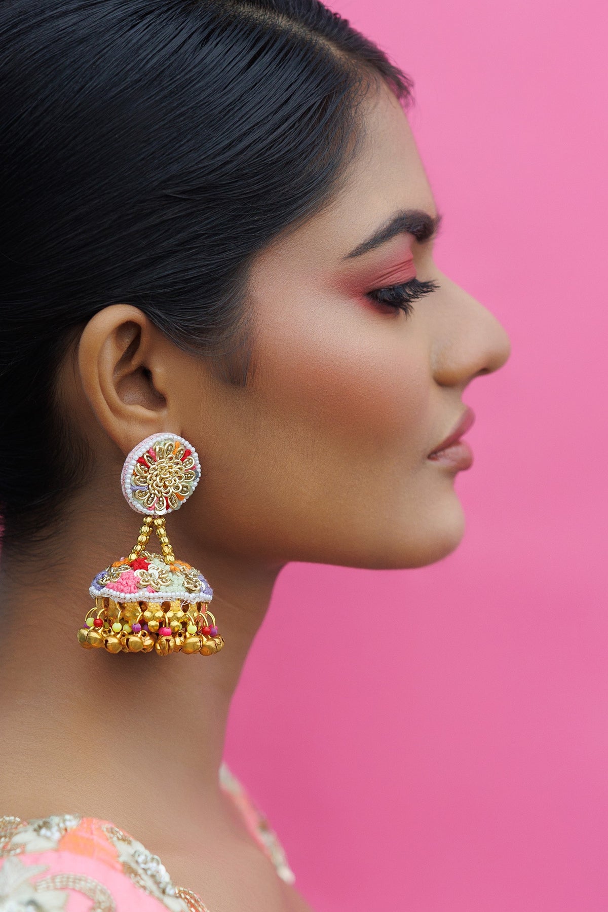 Bloom Ghungroo Tassel Necklace Set 