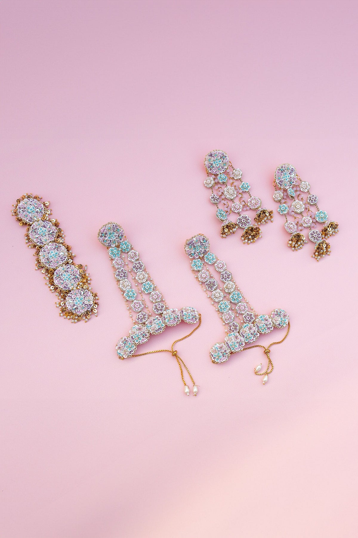 Floral Multicolor Designer Jewellery Set 