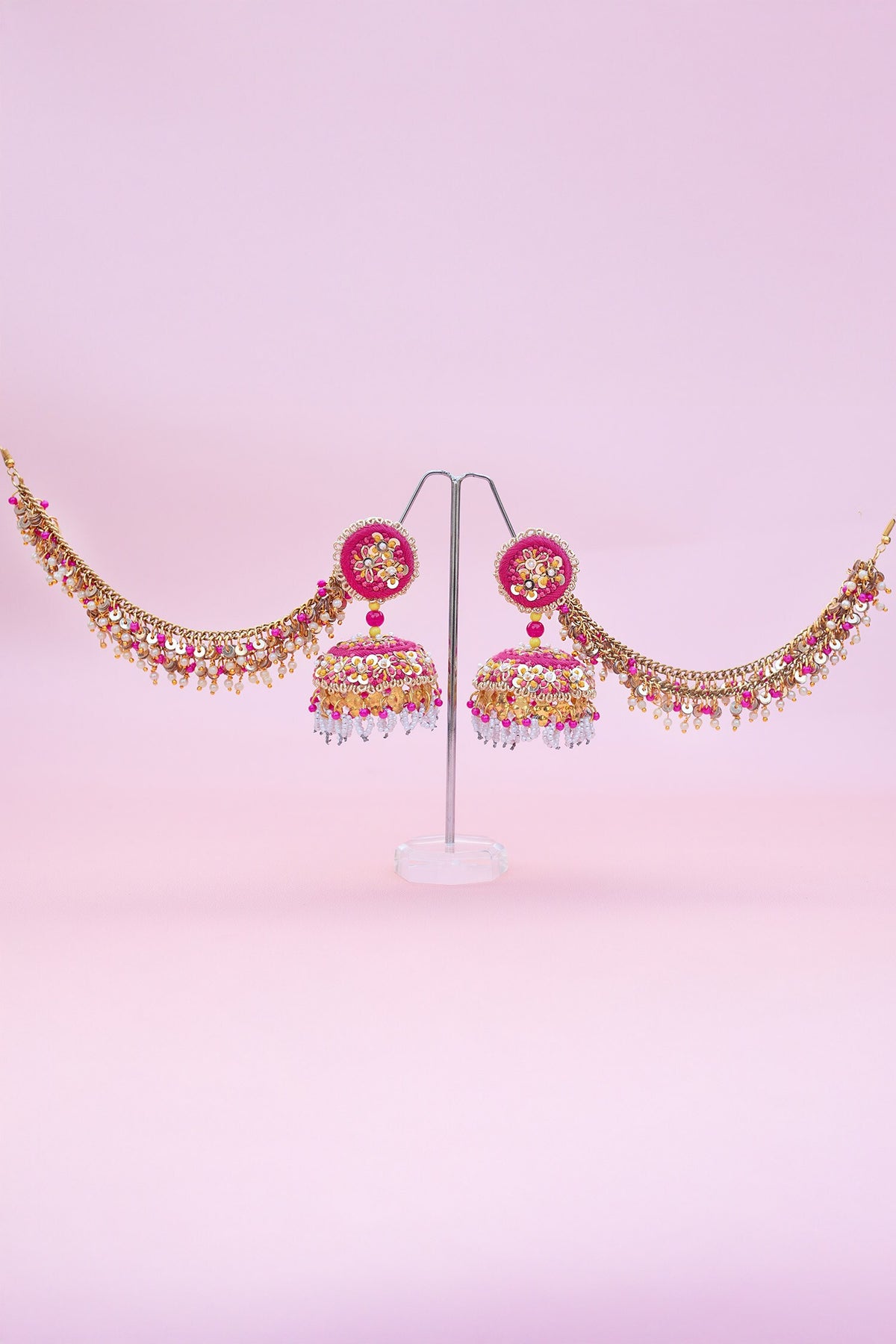 Floral Embroidered Jewellery Set 