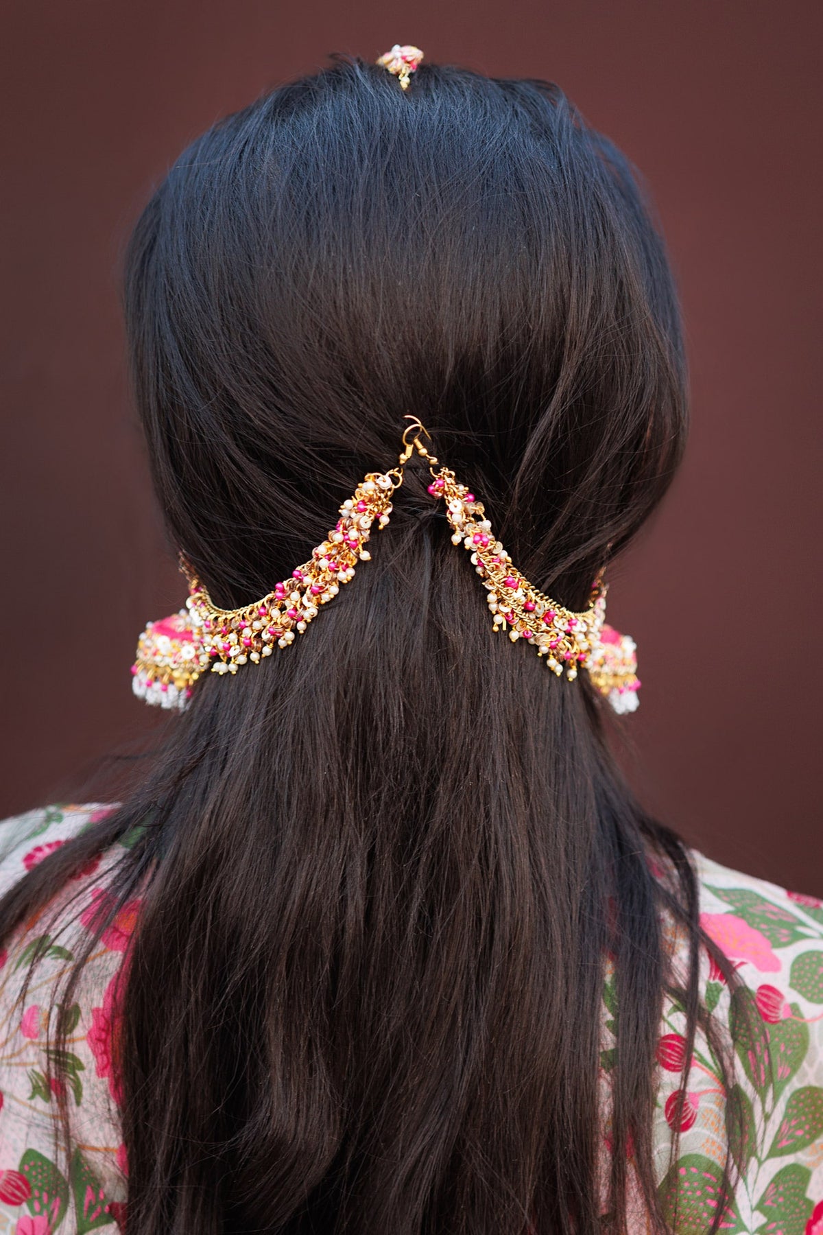 Floral Embroidered Jewellery Set 