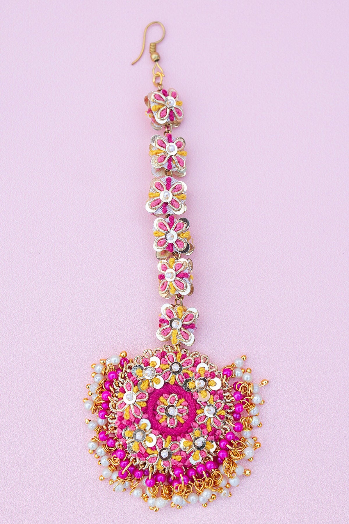Floral Embroidered Jewellery Set 
