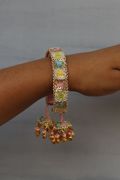 Multi Color Floral Embroidered Jewellery Set 
