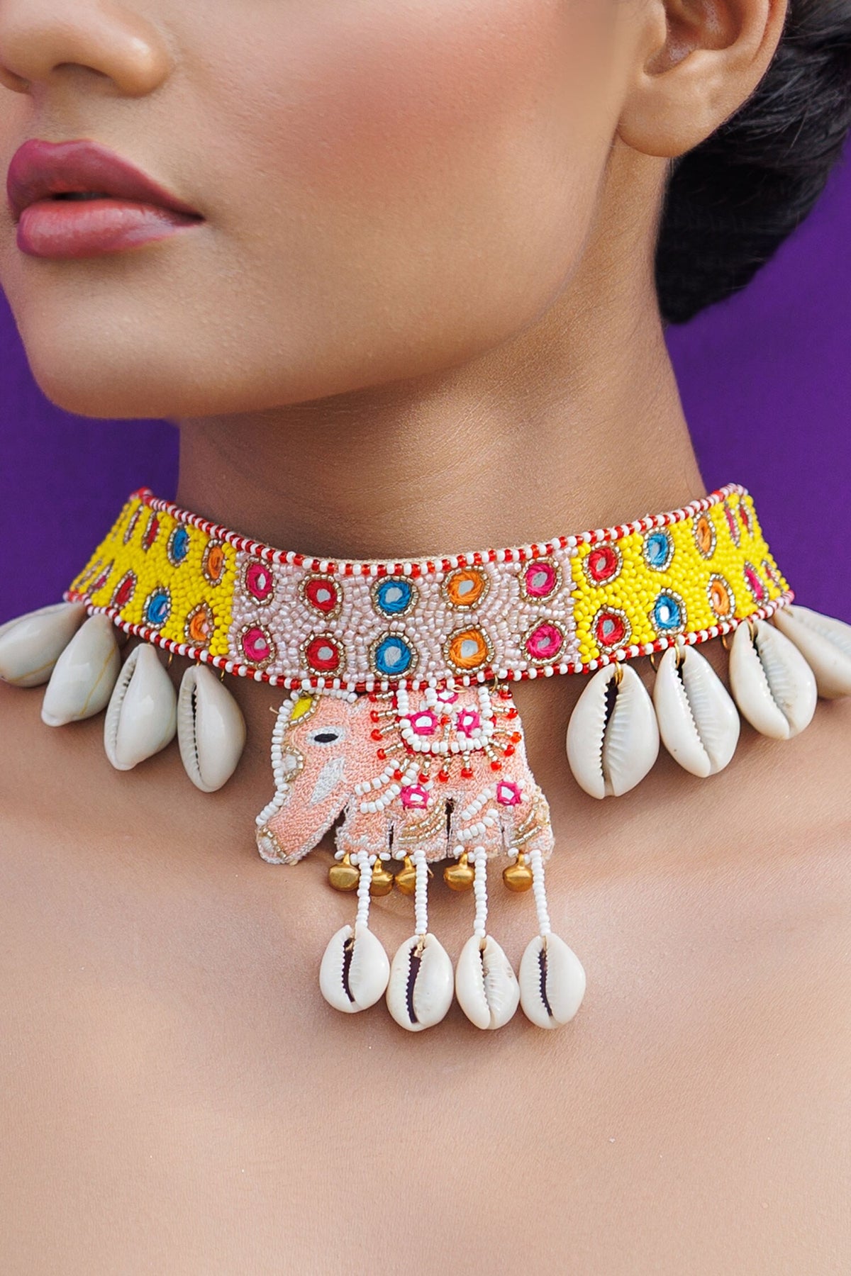 Elephant Motif Pendant Necklace Set 