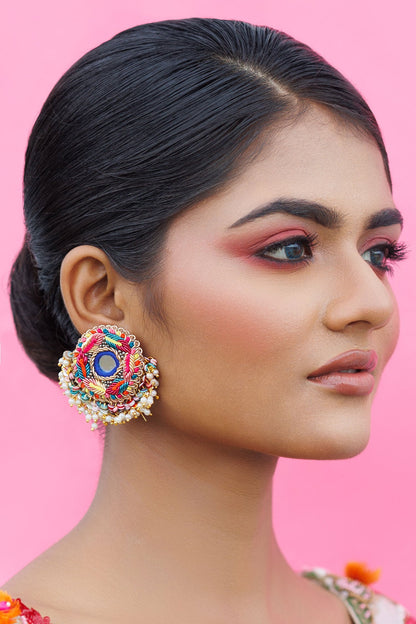 Multicolor Embroidered Necklace Set 
