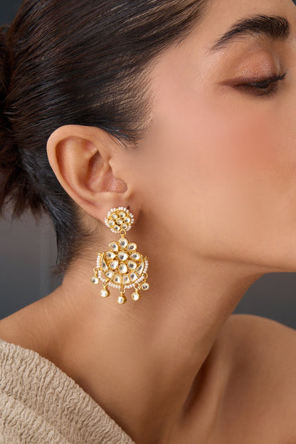 Kundan Bead Chandbalis 