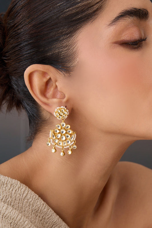 Kundan Bead Chandbalis 