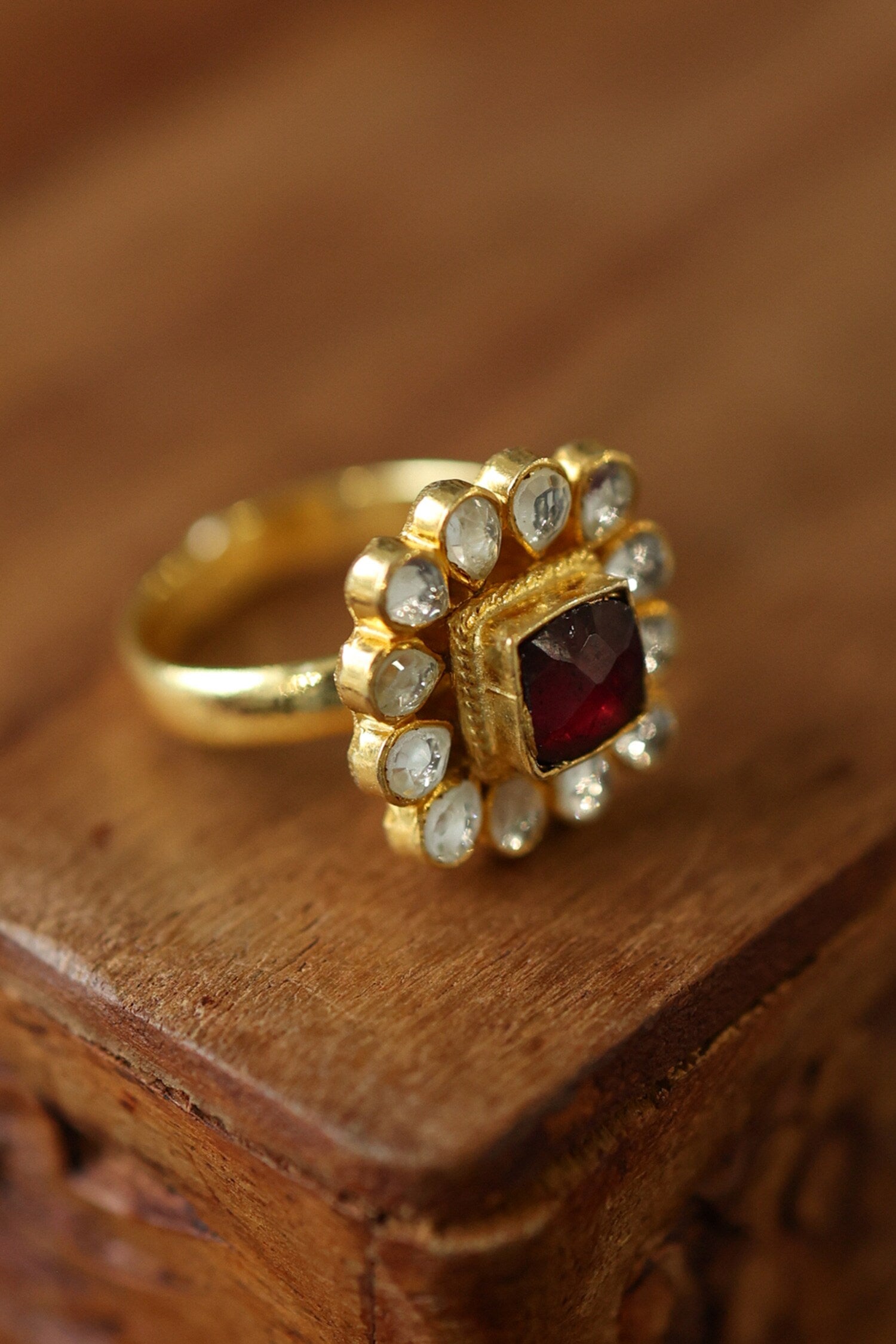 Kundan Stone Embellished Ring 
