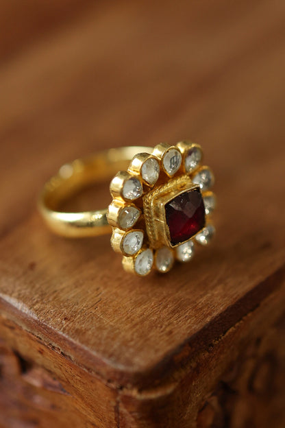 Kundan Stone Embellished Ring 